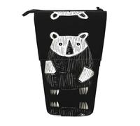 WZYCWB Sketch of Bear Retractable Storage Container for Pen Holders, Makeup Brush Holders, or Coin Drawstring Bags.