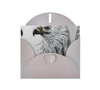 WZYCWB Sketching an eagle Patterned Gray Holiday Card (6x4) with Envelope. Suitable for birthdays, weddings, and condolences.