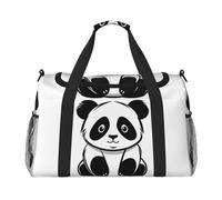 WZYCWB Sleeping Puppies Handheld travel bag weekend bag fitness yoga bag suitable for fitness and other scenarios, Sketch Of A Panda, One Size