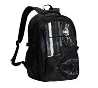 WZYCWB Sleeping Skeleton Man Printed laptop backpack, business men's commuter backpack, computer bag with USB port charging