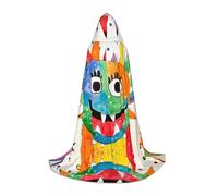 WZYCWB small dinosaur Printed Hooded Cape | Cosplay Costume, Halloween Anime Party Prop - Medium