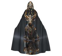 WZYCWB Small mechanical deer Patterned Hooded Cape - Ideal Costume for Carnival/Festival Party Cosplay