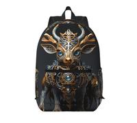 WZYCWB Small mechanical deer Printed backpack with pockets - suitable for work, business trips, travel, sports
