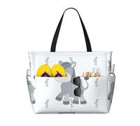 WZYCWB smiling donkey Beach bag large travel bag gym swimming pool zipper storage bag