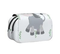WZYCWB smiling donkey Patterned Portable Pencil Case ideal for organizing pens in the office or storing makeup brushes