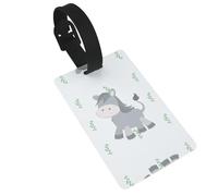 WZYCWB Smiling Donkey Printed Luggage Tags - Waterproof and Durable Travel Tags