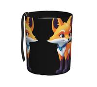WZYCWB Smiling Fox Portable car Trash can, Practical car Storage Bucket, Practical, Convenient and Foldable, a Must-Have for Cars.