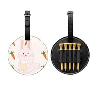 WZYCWB Smiling Rabbit Special Printed Golf tee Storage Bag - Portable Hanging Buckle Design