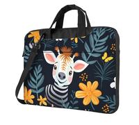 WZYCWB Smiling Zebra 15.6 inch Print Laptop Crossbody Bag/Briefcase, Suitable for Daily Office Use and Business Travel