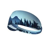 WZYCWB Snowy Forest Printed sports headband, sports sweatband, moisture wicking