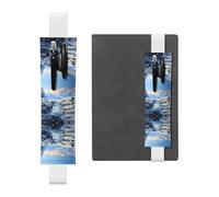 WZYCWB Snowy Mountain Scenery Adjustable Journal Bookmark, Leather Pen Holder Bookmark, Perfect for Back to School Christmas Gift Bookmark Leather Pen Holder,