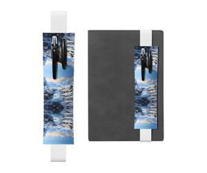 WZYCWB Snowy Mountain Scenery Adjustable Journal Bookmark, Leather Pen Holder Bookmark, Perfect for Back to School Christmas Gift Bookmark Leather Pen Holder,