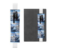 WZYCWB Snowy Mountain Scenery Diary pencil pouches, PVC pen holders and pen holders with elastic bands, and bookmarks are the best gift choices., White, One Size