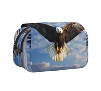 WZYCWB Soaring Eagle Patterned Portable Pencil Case ideal for organizing pens in the office or storing makeup brushes