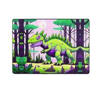 WZYCWB Soft Green dinosaur print short-pile rug, 80 x 58 inches, fluffy and comfortable for living rooms, bedrooms, offices, and balconies.