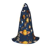WZYCWB Solar System Planets M Patterned Hooded Cape Cosplay Costume - Holiday Party Costume Props