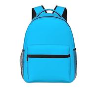 WZYCWB Solid color light blue Casual Backpack, 11.4x15.7x7.8 Inch, Laptop Backpack for Travel Hiking Business Camping Gym