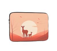 WZYCWB solid-colored deer 10 inch Printed laptop sleeve for 10-17-inch laptops, perfect for both business and leisure use.