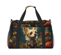 WZYCWB solid-colored deer Handheld travel bag weekend bag fitness yoga bag suitable for fitness and other scenarios, Small Pet Dog, One Size