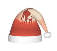 WZYCWB solid-colored deer Patterns Kids' Christmas Party Hats, Soft and Comfortable, Gentle on Skin, Kindergarten Class Party Gifts