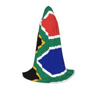WZYCWB South Africa flag S Printed youth hooded cloak perfect for wizards and role-play costumes (S-L)