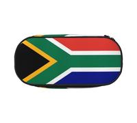 WZYCWB South African Flag Large Capacity Pencil Bag - Multifunctional Storage Box, Portable and Durable Pencil Bag for Office and School Supplies