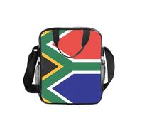 WZYCWB South African flag Transparent Shoulder Bag Lunch Handbag with Zipper and Shoulder Strap for Women Men Work Shopping