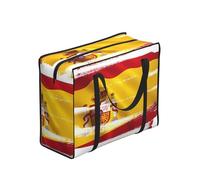 WZYCWB Spain Flag Portable Shopping Storage Tote Bag for Adults, One Size, Black, Polyester, Vinyl Lining, Zippered, 53 x 40 x 23 cm, Foldable with Reinforced Handles