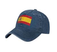 WZYCWB Spanish Flag Adult Baseball Cap, Unisex Golf dad hat, Adjustable Denim Baseball Cap for Sports Casual Trucker hat,