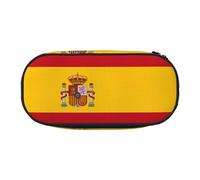 WZYCWB Spanish Flag Large Capacity Pencil Bag - Multifunctional Storage Box, Portable and Durable Pencil Bag for Office and School Supplies