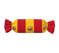 WZYCWB Spanish Flag Patterned Cylindrical Pillows are Perfect for Long-haul Flights, naps at The Office, and Relaxation at Home.
