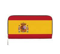 WZYCWB Spanish flag Printed zippered wallet perfect for travel, business, and everyday wear. Holds cell phones and cash.