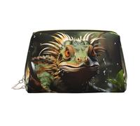 WZYCWB Spiny Lizards Printed Leather Cosmetic Bag for Women - Stylish and Soft, Durable