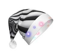 WZYCWB spiral optical illusion gif Adult Santa Hats, Plush New Year Christmas Party Gifts, Unisex New Year LED Light Santa Hats