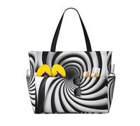 WZYCWB spiral optical illusion gif Beach bag large travel bag gym swimming pool zipper storage bag