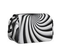 WZYCWB spiral optical illusion gif Patterned Portable Pencil Case ideal for organizing pens in the office or storing makeup brushes
