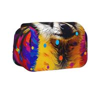 WZYCWB Spirited Meerkat Portable Pencil Case ideal for organizing pens in the office or storing makeup brushes