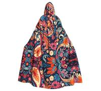 WZYCWB Spiritual Patterns Patterned Hooded Cape - Ideal Costume for Carnival/Festival Party Cosplay