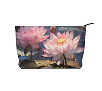 WZYCWB Splendid Lotus Flower Patterned Toiletry Storage Bag, Essential for organizing Cosmetics and Skincare Products.