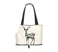 WZYCWB spotted deer Lightweight travel bag for cats & breathable small dog shoulder bag for easy portability