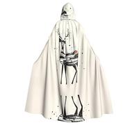 WZYCWB spotted deer Patterned hooded cape Halloween cape rave party and family gathering