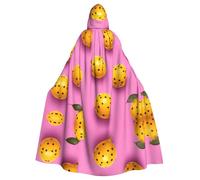 WZYCWB Spotted passion fruit Halloween hooded cape, a stylish adult cape perfect for carnivals, themed parties, and masquerades.
