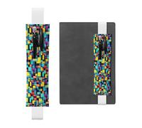 WZYCWB Square geometry diagram Diary pencil pouches, PVC pen holders and pen holders with elastic bands, and bookmarks are the best gift choices., White, One Size
