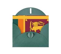 WZYCWB Sri Lanka Flag Dark Green Printed Christmas cards, wedding invitations, exquisite envelope cards