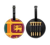 WZYCWB Sri Lanka Flag Special Printed Golf tee Storage Bag - Portable Hanging Buckle Design