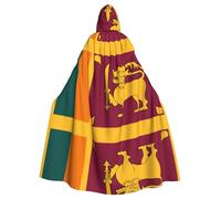 WZYCWB Sri Lanka FlagPatterned Hooded Cape Adult Robe Suitable for Family Gatherings Stage Performances Cosplay and Halloween Parties