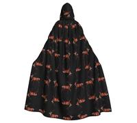WZYCWB Standing red deer Printed hooded cape suitable for masquerade, Halloween party cosplay props