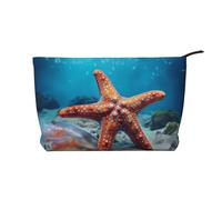 WZYCWB Starfish in The Sea Patterned Toiletry Storage Bag, Essential for organizing Cosmetics and Skincare Products.