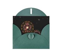 WZYCWB Starry Dandelion Dark Green Printed Holiday Cards - Perfect for heartwarming holiday greetings