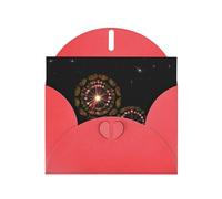 WZYCWB Starry Dandelion Red Printed Holiday Cards - Perfect for heartwarming holiday greetings